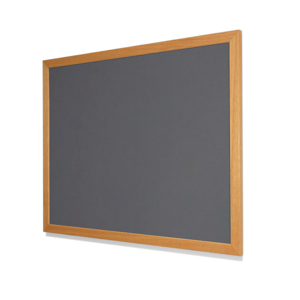 2204 Poppy Seed Colored Cork Forbo Bulletin Board with Red Oak Frame